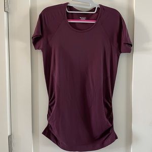 Athleta SS Large Tee Burgundy
